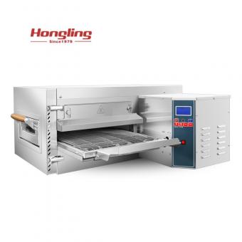 Horno transportador de pizza, horno de pizza a gas, horno comercial para hornear pizza