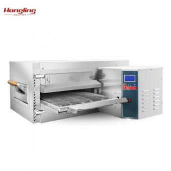 Horno transportador de pizza, horno de pizza a gas, horno comercial para hornear pizza